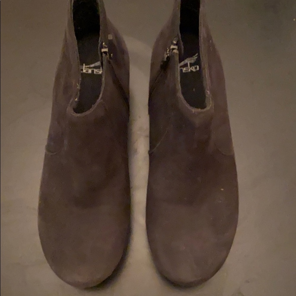 Black Leather Dansko Booties